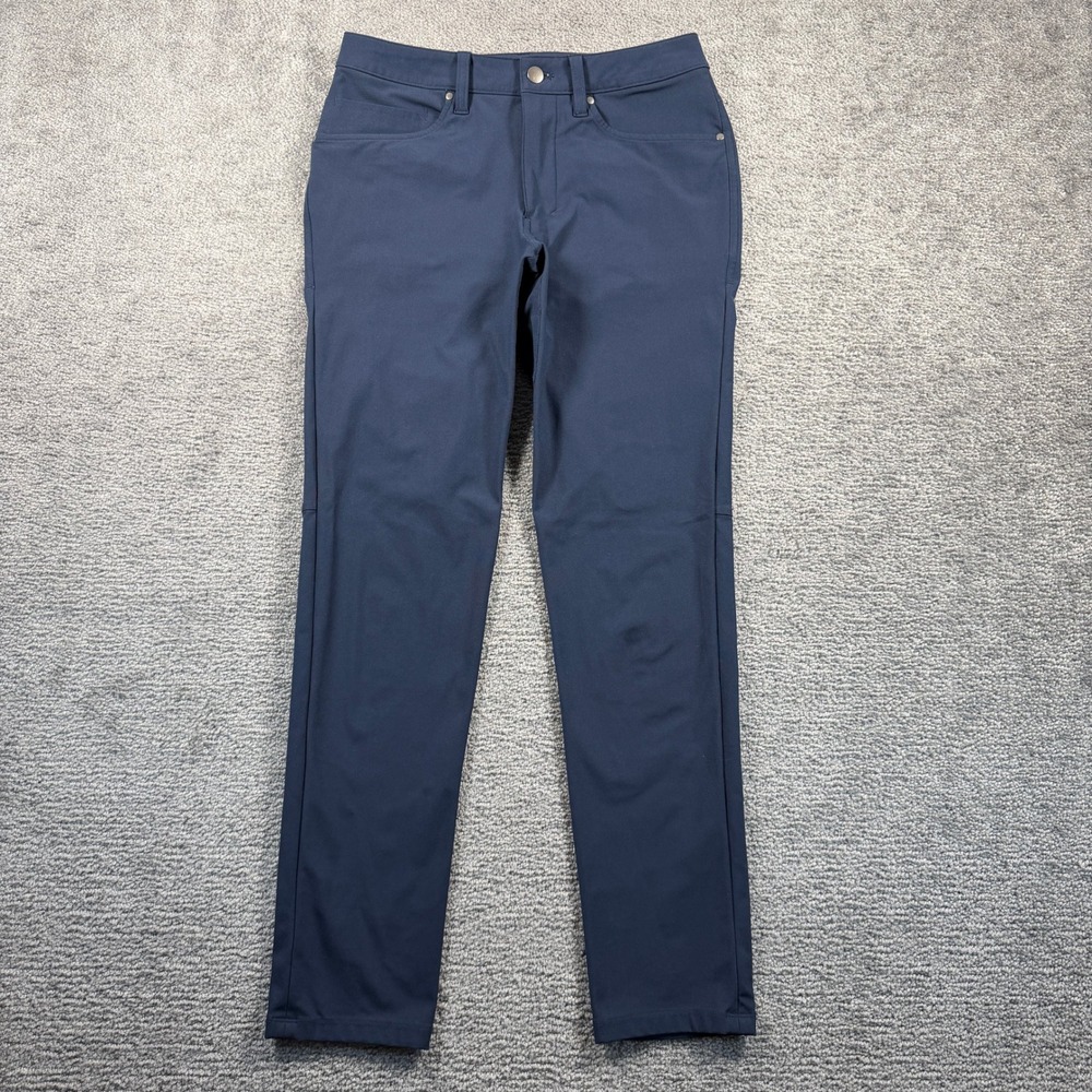 Lululemon ABC Pant Slim Navy Blue 5 Pocket Technical Trousers Mens 28 x 30